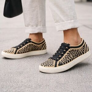 Loeffler Randall Cora Knit Rafia Sneaker size 6